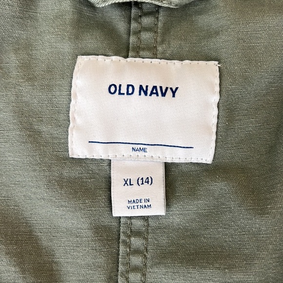 Girls Old Navy Khaki Field Jacket - Size 14 - Picture 7 of 8